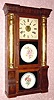  C.1875, Seth Thomas Clock Co., Thomaston, Conn., 8-day time/strike column and cornice shelf clock. 