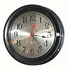  C.1950, Seth Thomas, for the U. S. Maritime Commission, serial No. 17289, ship's engine room clock, black bakelite case with hinged bezel and thumbscrew latch. 