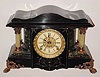  C.1900, Seth Thomas, Thomaston, Conn, Adamantine, large model with rounded ends, 4 full columns and serpentine top. 