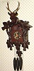  C.1935, German, 30-hour Cuckoo and Quail [quarter strike] clock, 3-weight, by Henry Coehler 