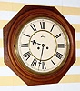  C.1901 Ansonia Clock Co., "Ansonia Lever", 8-day wall timepiece, octagon. 