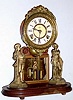  C.1880, Ansonia Clock Co., NY, CRYSTAL PALACE No. 1, Extra, 8-day, time and strike, on a wooden base, less dome. 