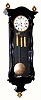  C.1860, Austrian, 3-Weight Grand Sonnerie wall clock in a black serpentine case, 8-day full quarter striking. 