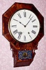  C.1880, New Haven Clock Co., "Drop Octagon No. 2" , 8-day time/strike wall clock. 