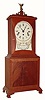  C.1985 (modern) Repro Mass Shelf Clock, Westminster Chime, the dial signed Aaron Willard, Boston. 