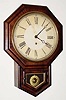  C1885, E. N. Welch, Forestville, Conn, "No. 1 Drop Octagon", short drop timepiece, 8-day, 12 inch dial. 