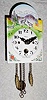  C.1955, German, Heco [Henry Kohler], Mini Pendulette , with porcelain dial, depicting several mountain antelope, 30-hour. 
