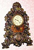 C.1860, Bradley and Hubbard, Meriden, Conn., 8-day time/strike iron front shelf clock, with changed movement. 