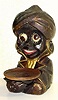  C.1948, German, Oswald / OSUHR, cast composition "SHEIK" novelty timepiece, 1-day, as-found. 