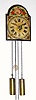  C.1880, German, 30-hour time/strike wag clock.