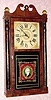  C.1840, Unknown, Connecticut, 30-hour time/strike wood movement half column and splat shelf clock. 