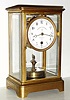  C.1910, French, Grivolas 400 Day Torsion Timepiece, in a brass and glass or "crystal" style case. 