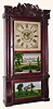  C.1845, Birge and Fuller, Bristol, Conn., 8-day, 2-wt, time + strike Column and carved splat double deck shelf clock. 