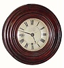  C.1848, Marine Clock Mfg Co., New Haven, Conn, USA, small round gallery timepiece, case of sectioned mahogany. 
