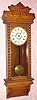  C.1900, Ansonia Clock Co., NY, "QUEEN JANE", In oak, 8-day timepiece wall clock. 