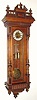  C.1880, Austrian, Large 3/4 Column, Walnut, Vienna Regulator, with engraved dial center, weights, and pendulum (including pendulum decorations), 2-weight, 8-day 