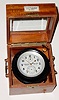  C.1943, German, Gerh. D. Wempe, Hamburg, No. 3864, 2-Day Chronometer with both inner and outer box (matching), late war production with bakelite [Metailgummi] gimbal, aluminum tub, and simple tension gimbal lock. 