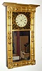  C.1827, Samuel Abbott, Boston, Federal Mirror clock, 8-day timepiece with restrained weight on rod followers. 