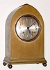  C.1907 Chelsea Clock Co., Boston. Mass., "Gothic", 8-day ship's bell clock with the serial no. 23984 in a brass case, 4 1/4" dial with raised brass numerals.