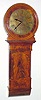  C.1840, English, Woolrich, W. Hampton, 8-day brass dial tavern clock, 2-weight in a wall case with crotch mahogany veneers. 