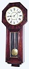  C.1886, New Haven (Jerome and Co.), "OFFICE No. 2", mahogany veneer wall regulator, 8-day time and strike, spring. 