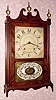  C.1828, E. Terry and Sons, Plymouth, Conn, Pillar and Scroll, 30 hour wood movement shelf clock. 