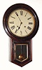  C.1880, Welch, Spring and Co., Forestville, Conn, "ROUND HEAD", 8-day time and strike in rosewood. 