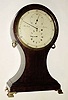  C.1860, Scottish, Single Fusee Balloon timepiece, large with a painted regulator dial with separate seconds, minutes and hours, and with the inscription "The Ivory, Dundee". A family of clock makers named Ivory worked in Dundee from 1730 onwards. 