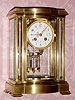  C.1910, French, AD. Mougin, M. Corpet, France, 8-day time/strike crystal regulator, with bow front, and side lights on the front. 