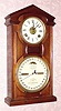  C.1874, Ithaca Calendar Clock Co., "No. 7 Shelf Cottage" , 8-day time/strike/alarm, double dial calendar clock. 
