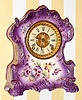  C.1904, Ansonia Clock Co., Brooklyn, NY, "Wichita" , 8-day time/strike porcelain mantel clock.