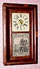  C.1850, Geo. Marsh, Winchester, Conn, 30-hour, 3-weight, OG with integral alarm. 