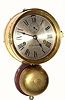  C.1900, Seth Thomas Clock Co., Thomaston, Conn, Outside Bell 30-hour Ship's bell clock, hinged bezel. 