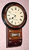  C.1890, English, Norris/ Singer, Notting Hill, round drop, fusee wall timepiece, 8-day. 