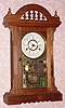  C.1890, New Haven Clock Co., New Haven, Conn, HUMBER , Walnut cased parlor calendar. 