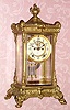  C.1914, Ansonia Clock Co., NY, "ELYSIAN", 4-glass crystal regulator, cast white metal. 