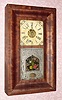  C.1840, Henry C. Smith, Plymouth, Conn, 30-hour time/strike/alarm OG shelf clock (3-weight). 