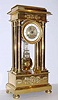  C.1840, French, 4-pillar Empire style mantel clock, 8-day bell strike, with grid iron pendulum.