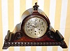  C.1900, Mauthe, Germany, 8-day Westminster chime tambour clock, fancy. 