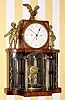  C.1825, Austrian, 3-Tr, Grand Sonnerie mantel clock, with central calendar, silk suspension, one-day, with restorations. 