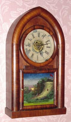 C.1860, New Haven Clock Co., 8-day time, strike and alarm beehive mantel clock. — Antique Clocks Price Guide