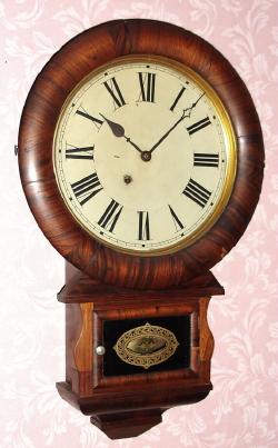 C.1874, Ansonia Brass and Copper Co., "Drop Extra", 8-day wall timepiece. — Antique Clocks Price Guide