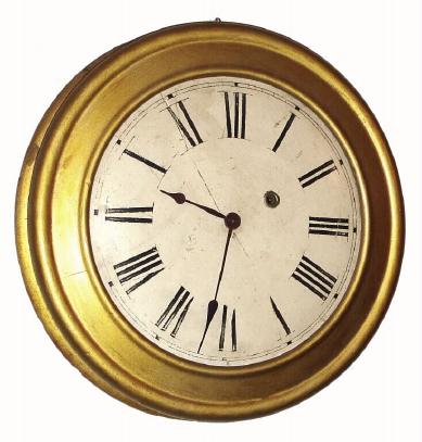 C.1850, Brewster and Ingrahams, Bristol, Conn., 8-day round gallery timepiece. — Antique Clocks Price Guide