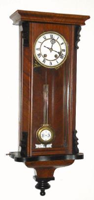 C.1890, German, Schablonenuhr "Victoria", 8-day time+ gong strike R/A pendulum wall clock. — Antique Clocks Price Guide
