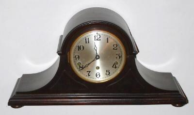 C.1925, German, Kienzle Clock Co., Wurtemburg and New York, 8-day Westminster chime tambour mantel clock. — Antique Clocks Price Guide