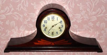 C.1929, New Haven Clock Co., "Gamma",  8-day Westminster chime tambour mantel clock. — Antique Clocks Price Guide