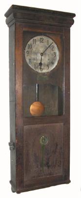 C.1910, International Time Recording Co., London,  8-day punching-in clock, oak case. — Antique Clocks Price Guide