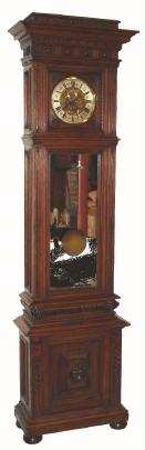 C.1880, Modified Lot, Austrian 30 Day 1-wt, timepiece that started life as a 3-weight, and has vacant holes in the plates from the absent gears. — Antique Clocks Price Guide