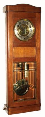 C.1910, Czech, Gustav Becker, box style 2-weight regulator with 7 panes of heavy beveled glass in the door. — Antique Clocks Price Guide