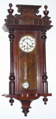 C.1900, German, 8-day time and gong strike R/A regulator wall clock. — Antique Clocks Price Guide